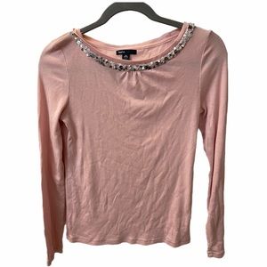 Gap kids sequin pink long sleeve shirt